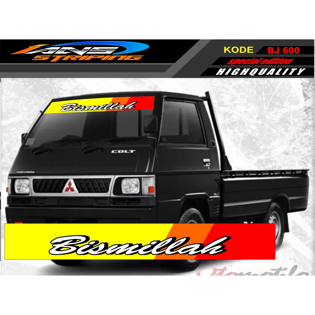 STIKER KACA DEPAN MOBIL L300 / GRANDMAX / PICK UP / CARRY / STIKER KACA DEPAN MOBIL PICK UP / DECAL STIKER PICK UP BJ600