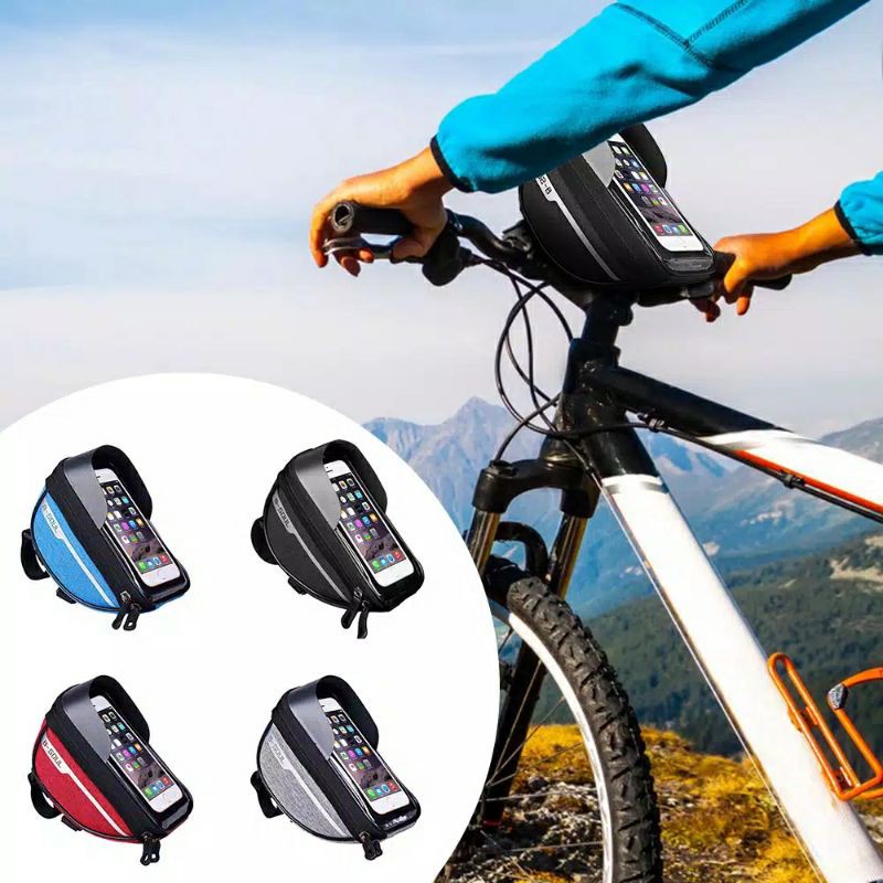 tas sepeda waterproof B SOUL holder handphone universal bag bicycle bike MTB Roadbike seli