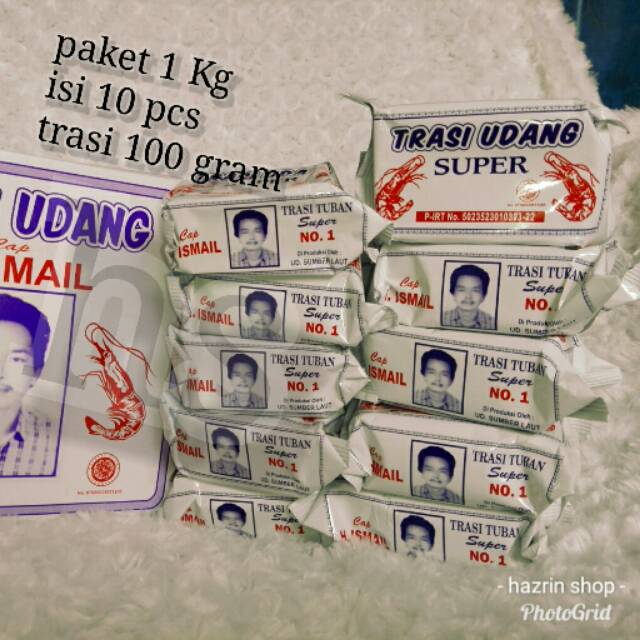 

Trasi udang super tuban H Ismail 1 kg isi 10 pcs rebon pilihan