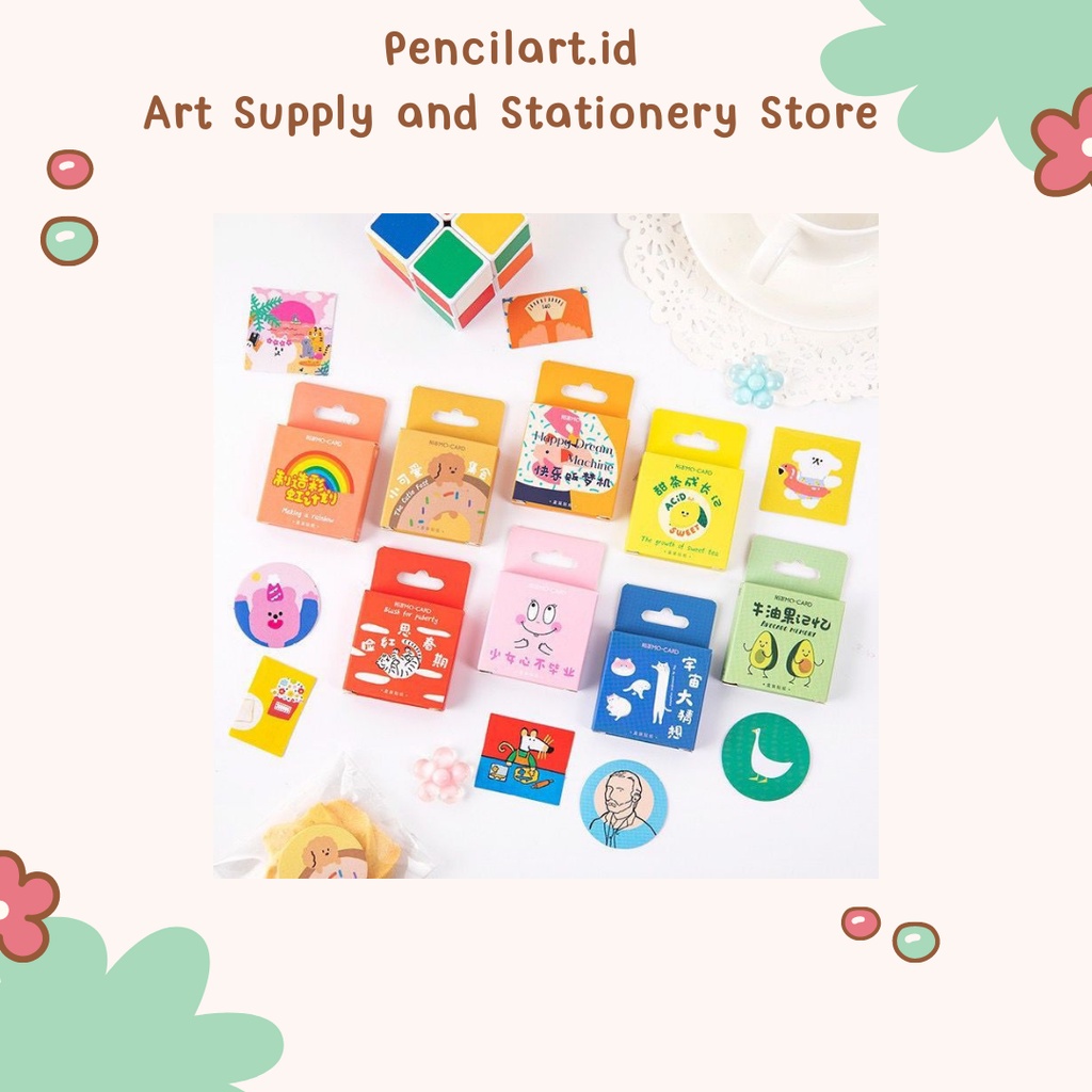 

46Pcs Stickers Set Kawaii Avocado Scrapbooking BUJO Planner Lovely Rainbow Animal Stationery