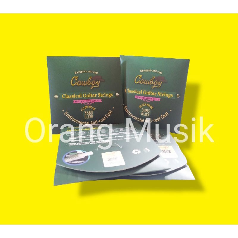 Senar Gitar Nylon Cowboy Original Anti Rust Coat - Senar Klasik Cowboy Clear Nylon and Black Nylon I