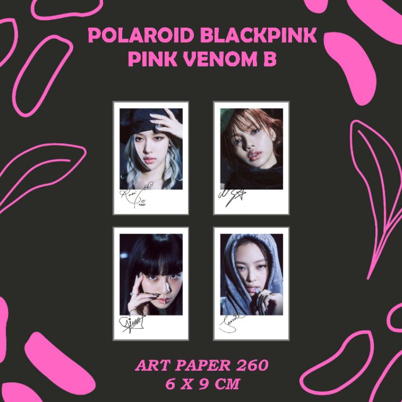 POLAROID BLACKPINK PINK VENOM MURAH SIGNED