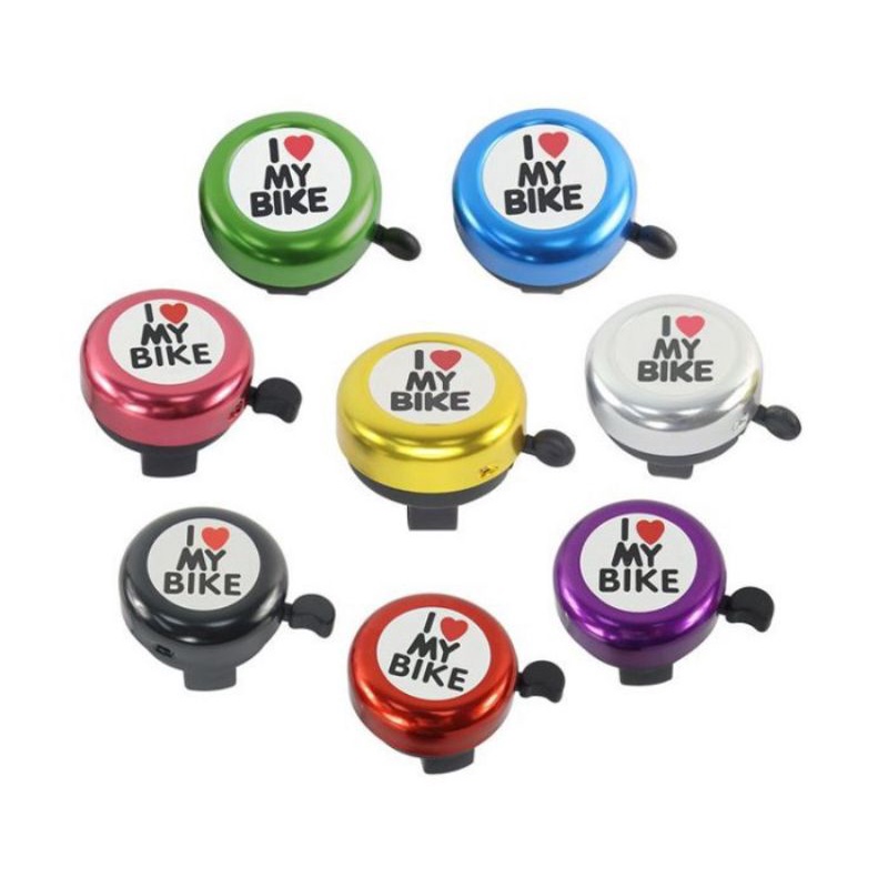 Bel I ❤ MY BIKE / bel sepeda / lonceng sepeda (sepeda lipat, mtb, fixie, mini, anak) ready medan.