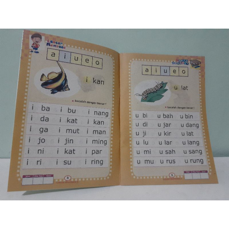 Buku Lancar Membaca Tanpa Mengeja Isi 6 Buku