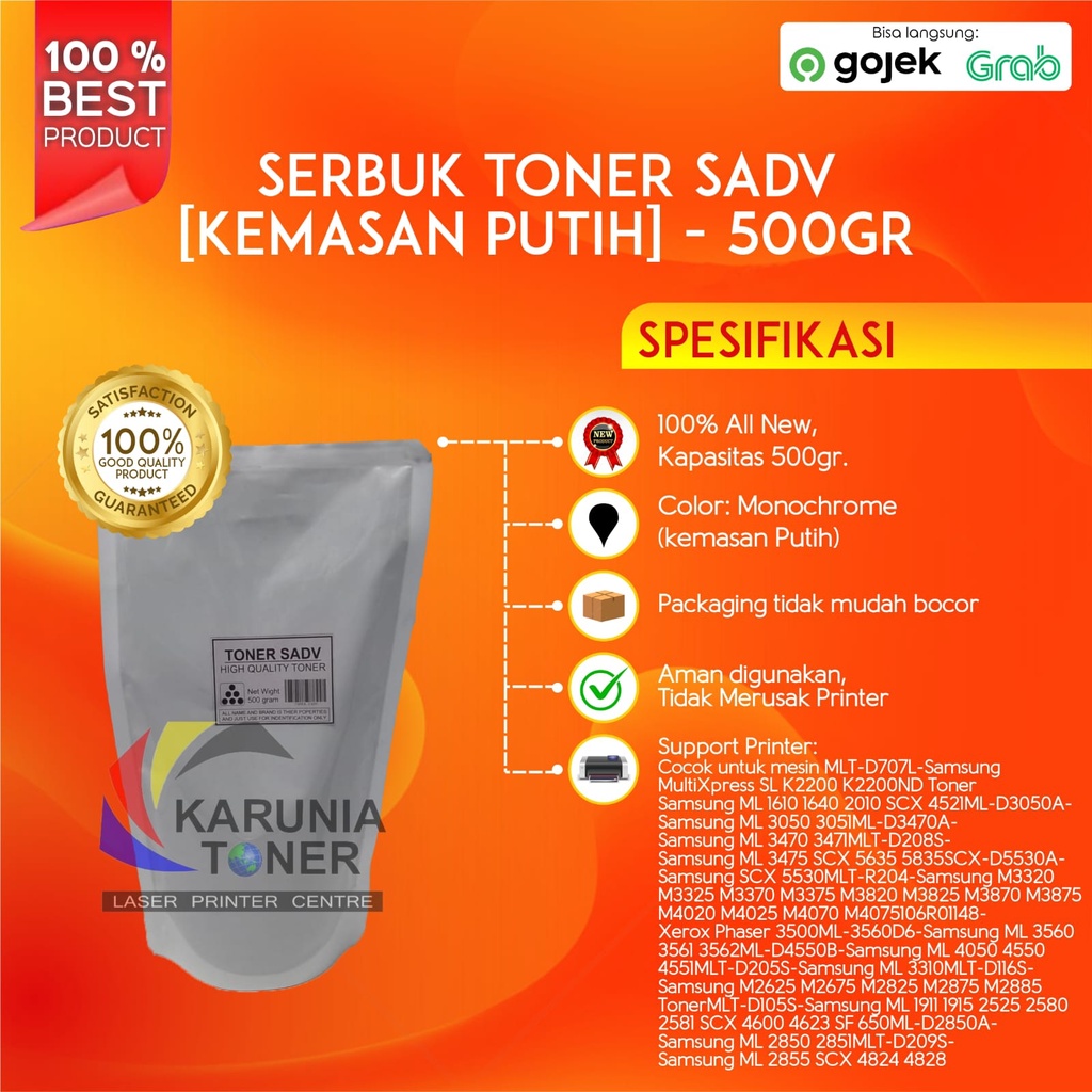 Serbuk Toner SADV 500gr BAGUS Xerox 240 / 340 240a / 340a