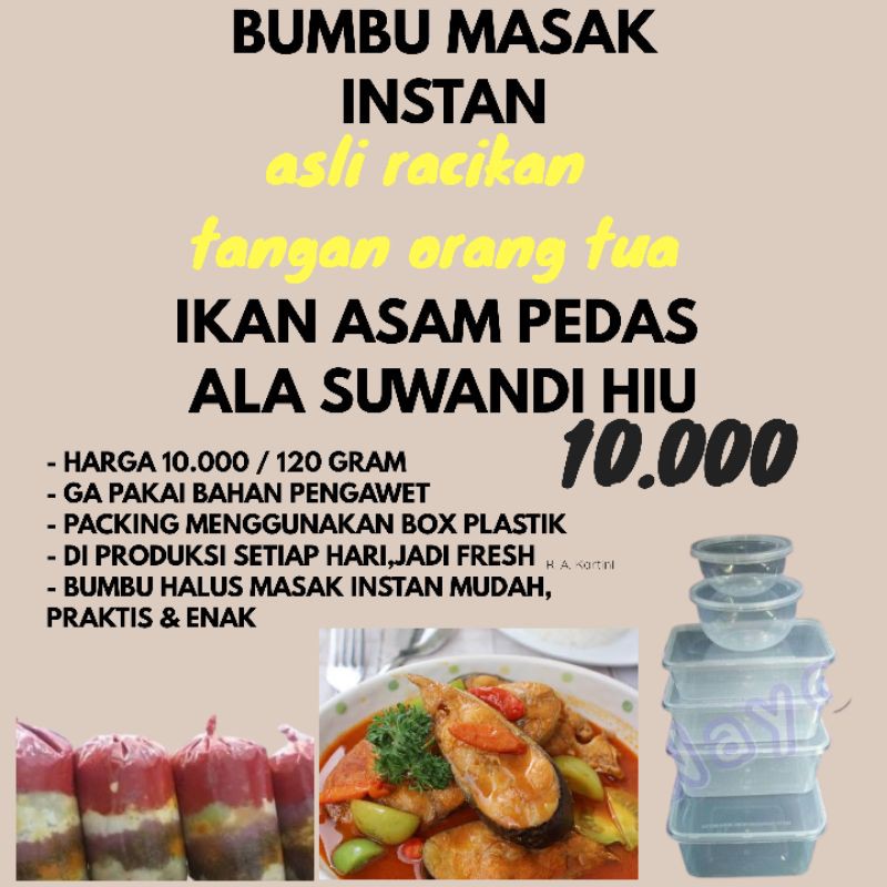 

BUMBU IKAN ASAM PEDAS ALA SUWANDI HIU - BUMBU MASAK INSTAN MUDAH PRAKTIS ENAK