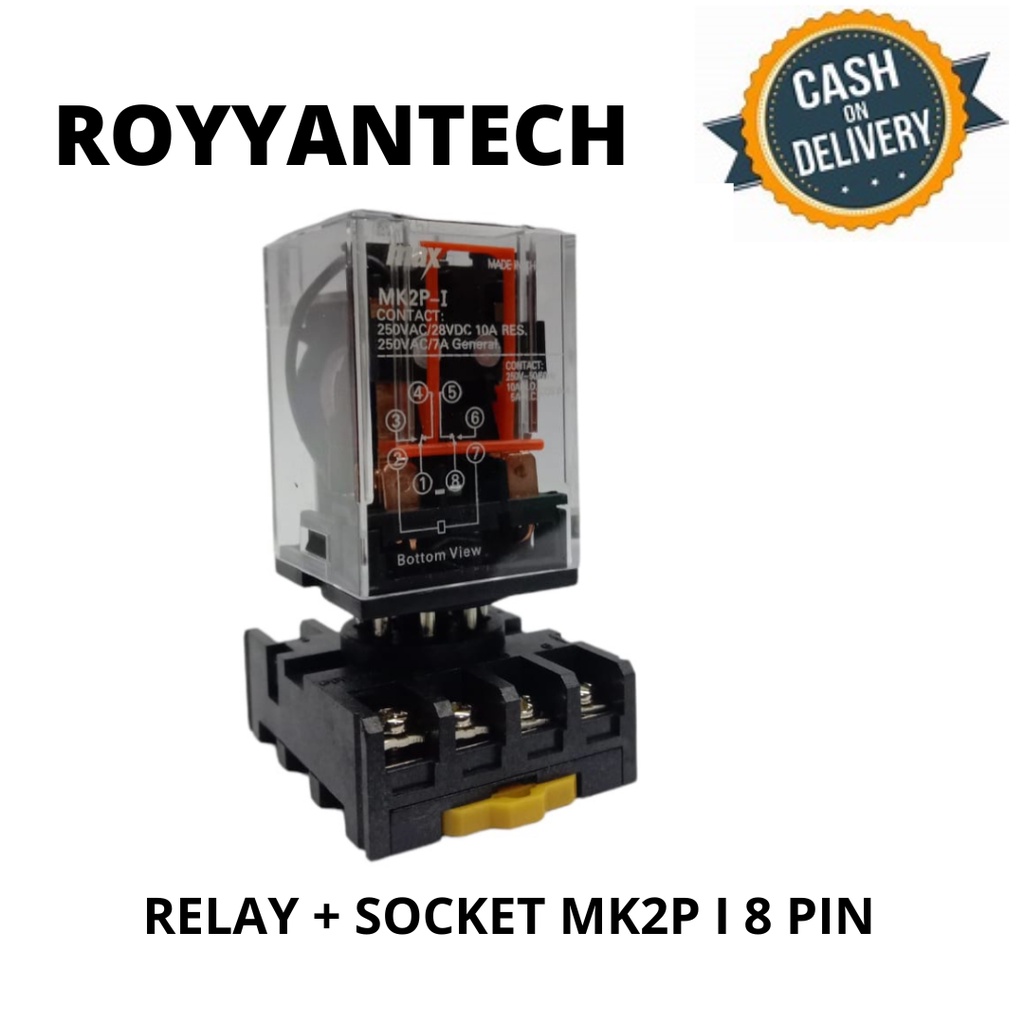 Relay socket 220V AC MK2P I 8 PIN SATU SET