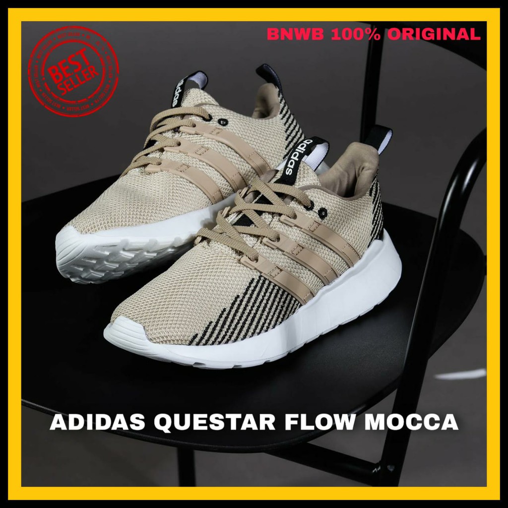 ADIDAS QUESTAR FLOW MOCCA ORIGINAL SEPATU BRANDED SNEAKER SEPATU PRIA ASLI