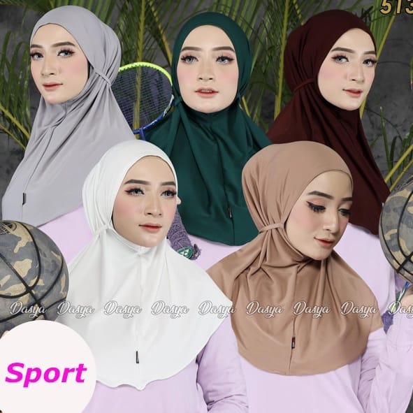 jilbab maryam sport hijab tali olahraga kerudung sport bergo tali