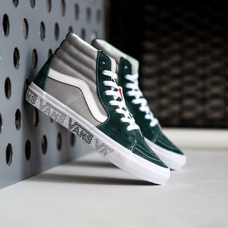 Vans Sk8-Hi Logo Check Trekking Green Drizzle Original