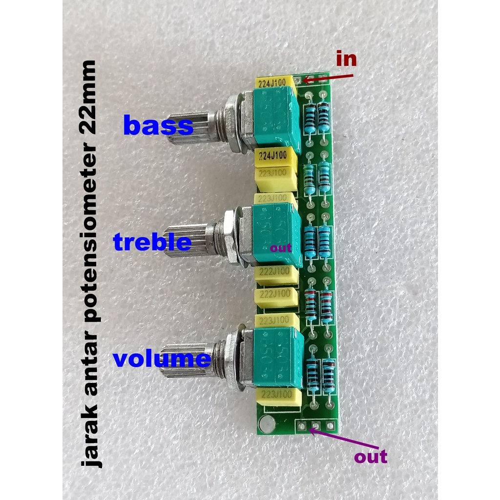 Stereo Pasif Tone control Mini Desain