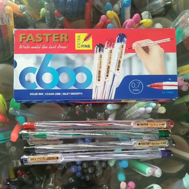 

Bolpen FASTER C600 TUMPUL isi 12pcs