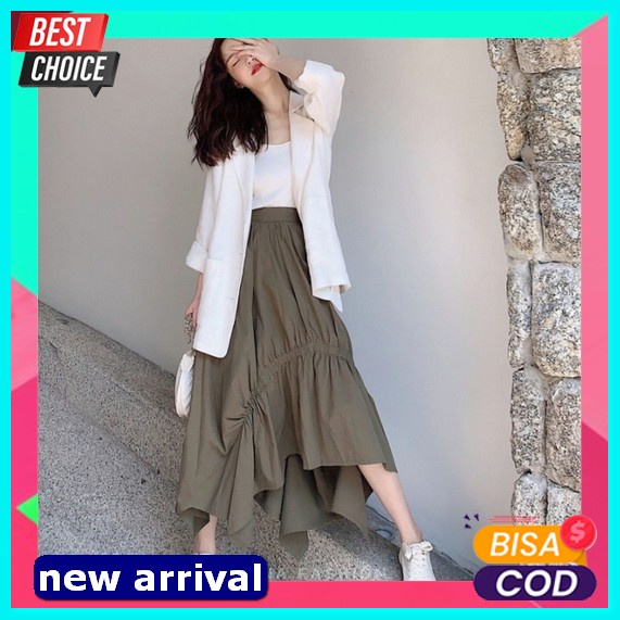 Trexus - Zrd Ootd Rok Wanita Vina / Monalica Rok Skirt / Rok Wanita Midi / Bawahan Rok Cewe Model / 