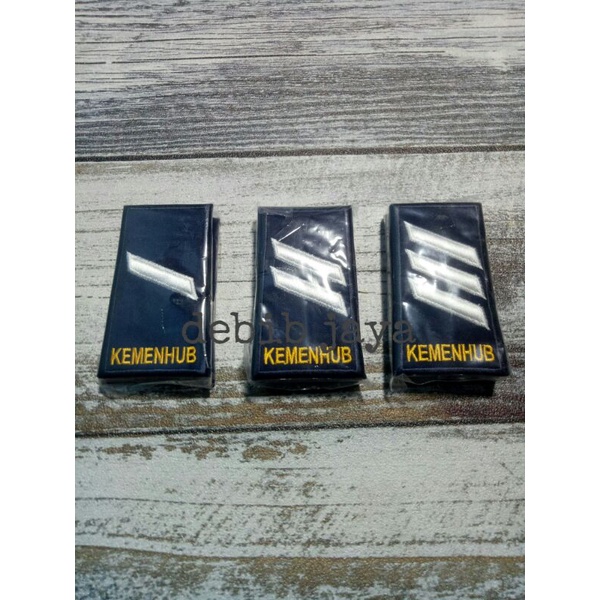 pangkat kemenhub kplp biru dongker sma honorer/pangkat bordir timbul kplp