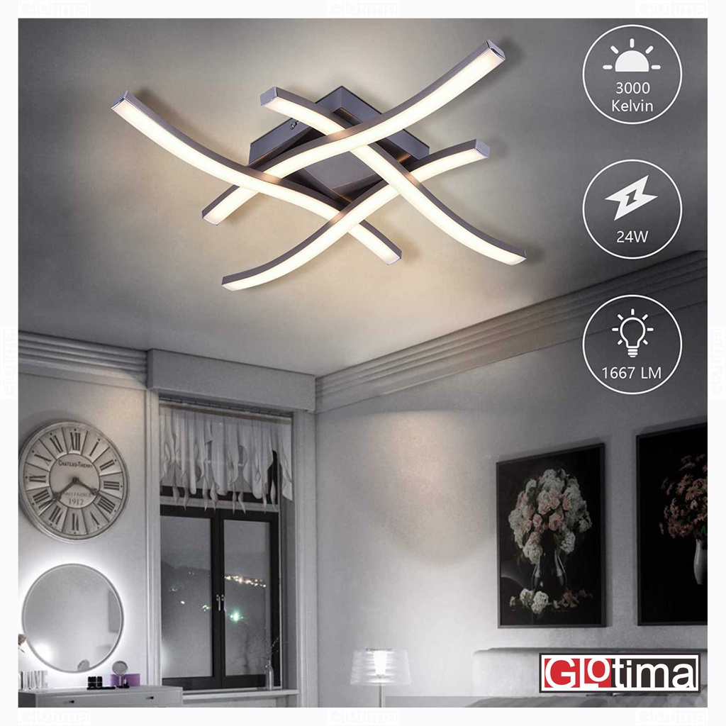 Lampu Plafon Plafond Gantung Hias LED Modern Ceiling Lamp Light Fork