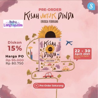 ready buku novel Kisah untuk Dinda + ttd + sticker - Erisca Febriani original