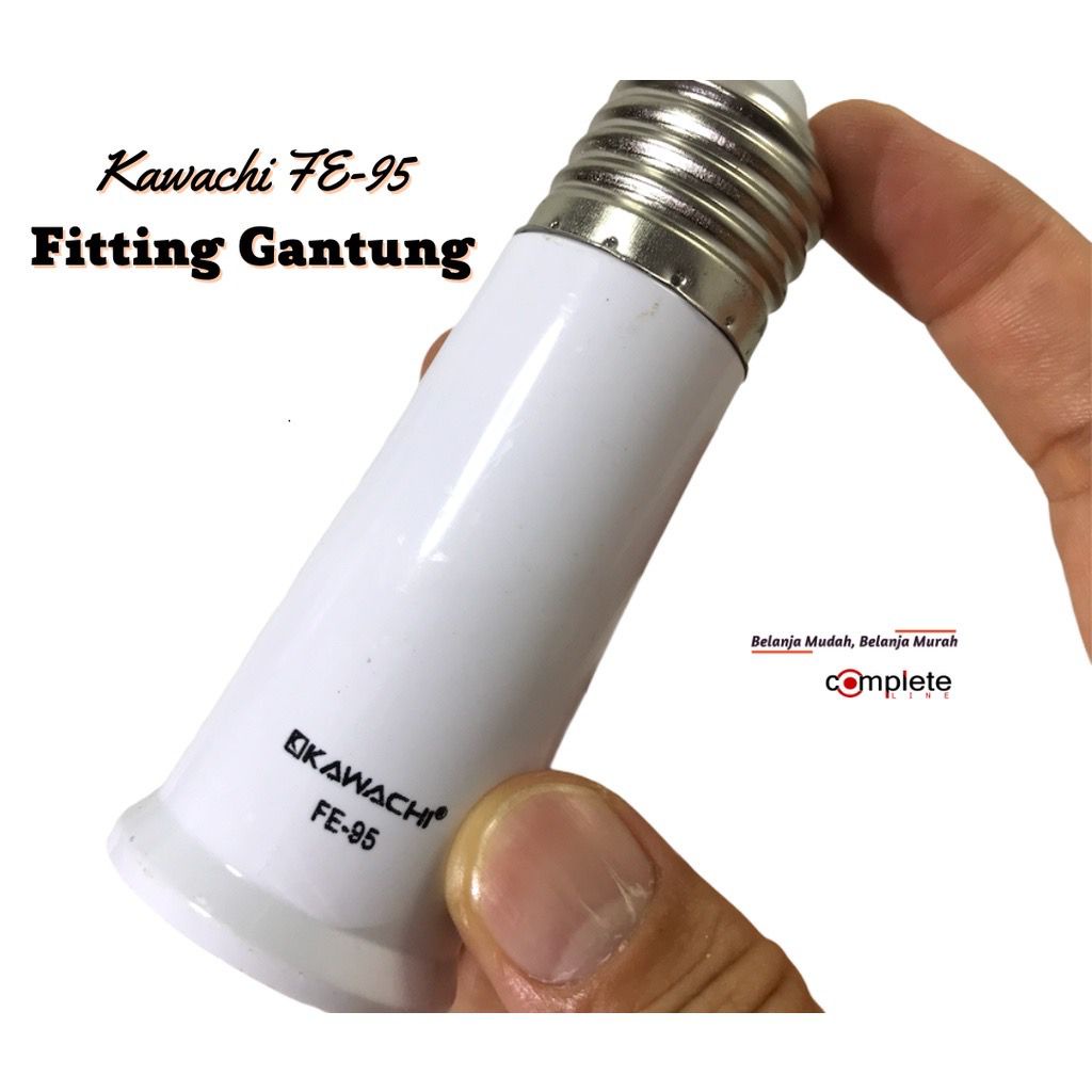 FE95 Sambungan Piting / Fitting Lampu KAWACHI FE-95 Fitting Lampu Sambungan / Pemanjang Extension