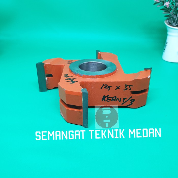 35mm MATA PISAU PROFIL SKONING SPONING SPINDLE KAYU 125mm x 35mm 3,5cm