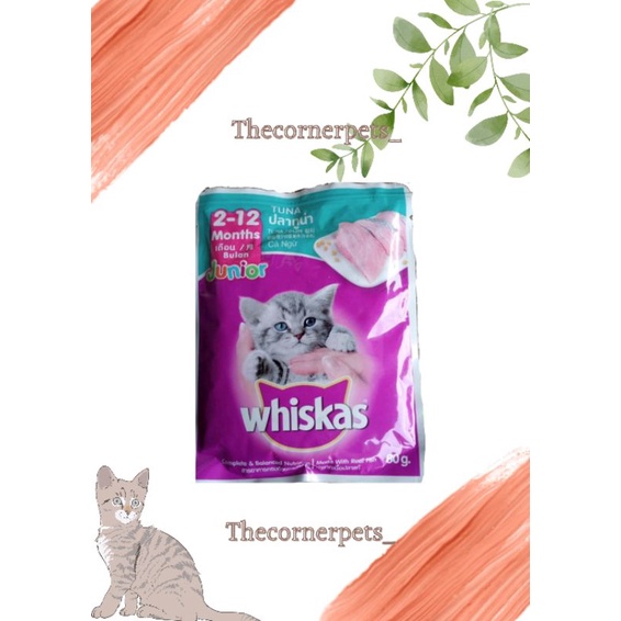 Whiskas Junior Tuna /Makanan Kucing/Makanan Basah Kucing
