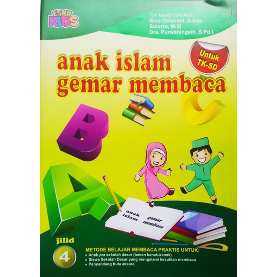 Buku anak islam gemar membaca jilid 4 untuk TK-SD metode belajar membaca praktis eska kids
