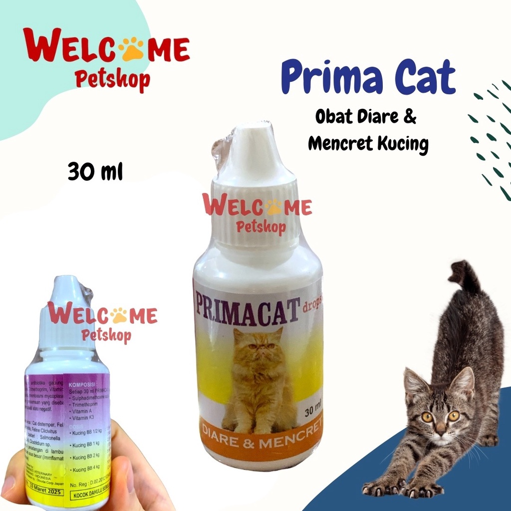 Primacat Drop Obat Kucing Diare Mencret Cat 30ml