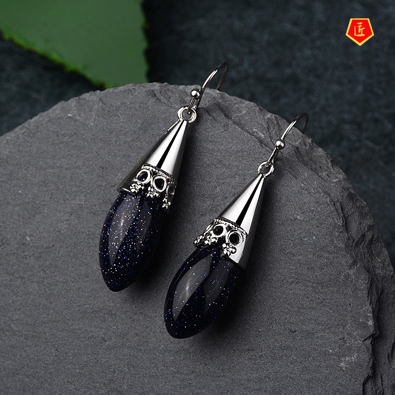 [Ready Stock]Luxury Exaggerated S925 Silver Celestite Earrings