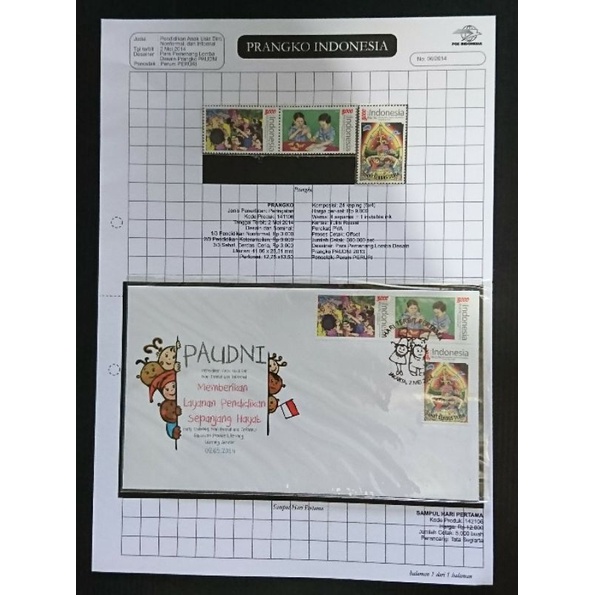 

Kemasan Prangko Perangko Indonesia Seri Pendidikan Anak Usia Dini Non Formal dan Informal (PAUDNI) 2014