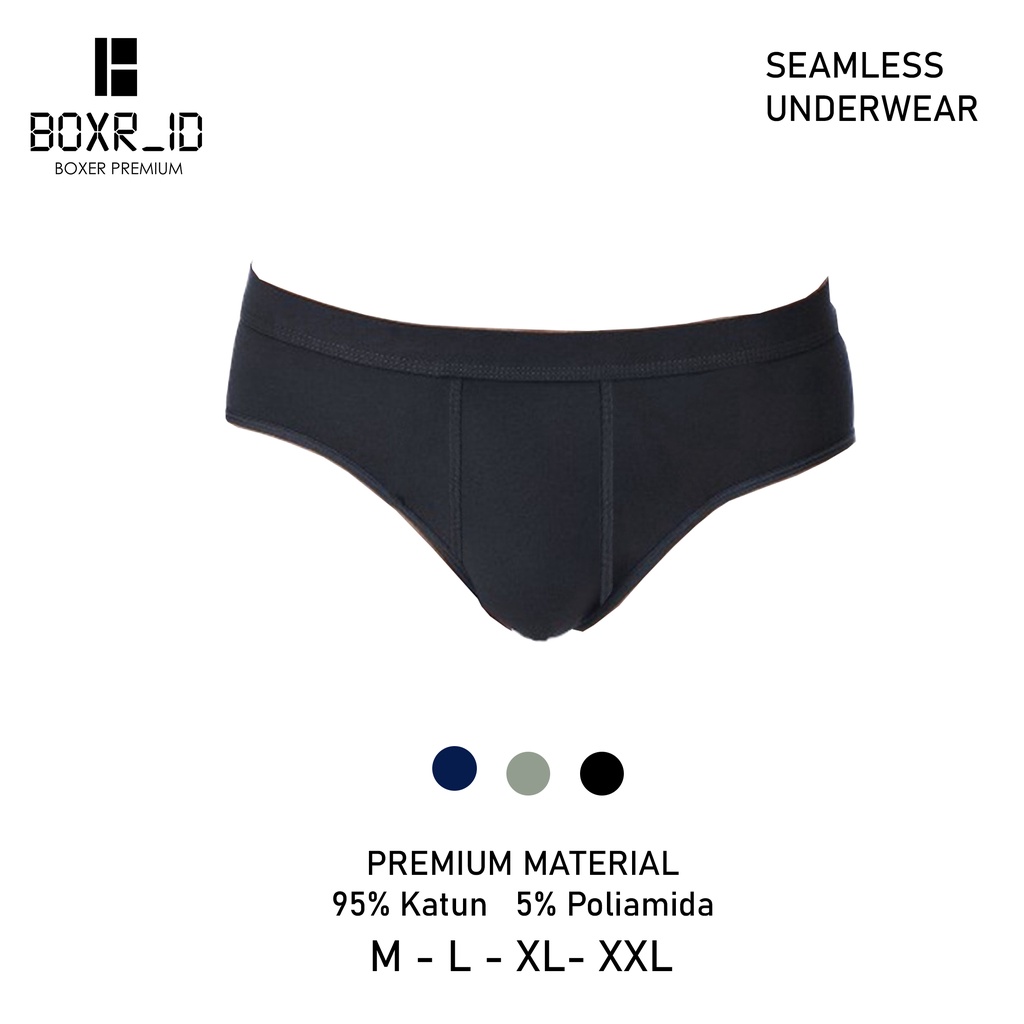 Celana Dalam Pria Brief 3 Pcs Katun Premium