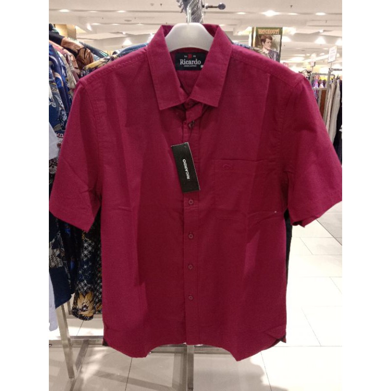 Kemeja PRIA Merah merk Original Matahari Brand RICARDO BIG SALE