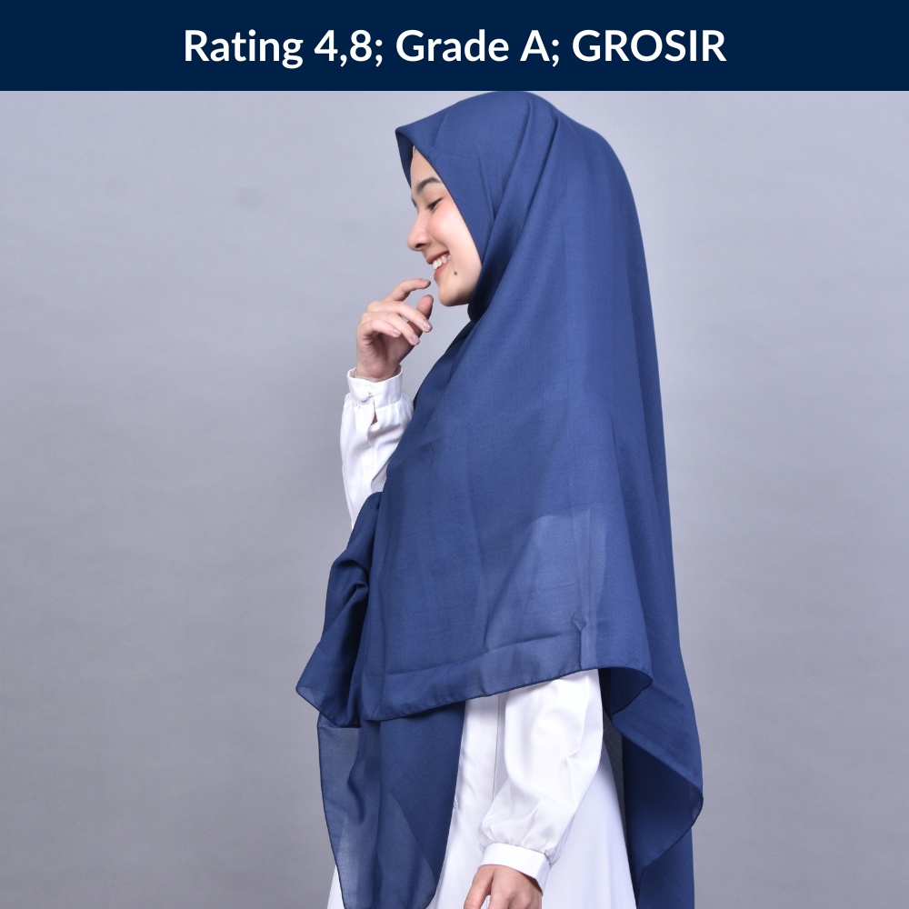 Bella Square Jumbo Syari 140 x 140 cm Hijab Segi Empat Syar'i Kerudung Jilbab Murah-2