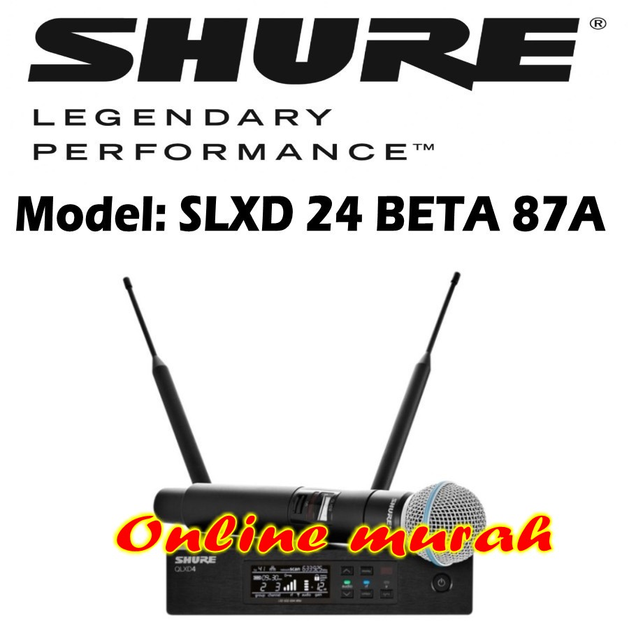 mic wireless shure slxd 24 beta87a shure slxd24 beta 87a single mic