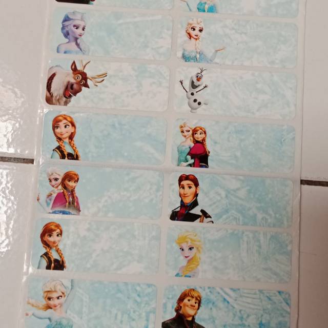 

Stiker Label Nama Waterproof Frozen