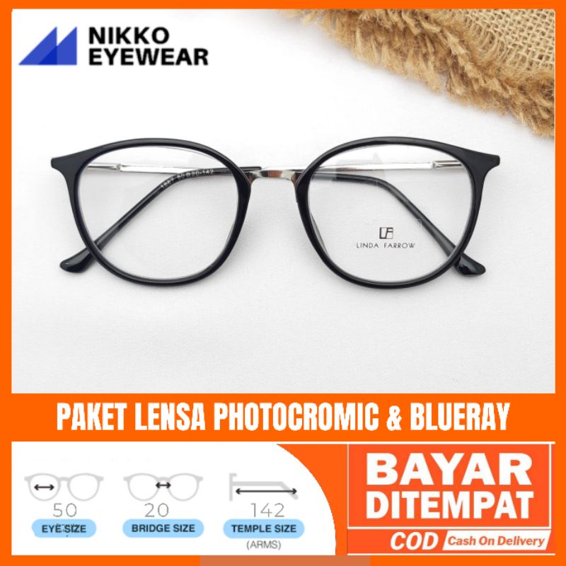 Paket Kacamata 1867 Lensa Antiradiasi Photocromic Blueray