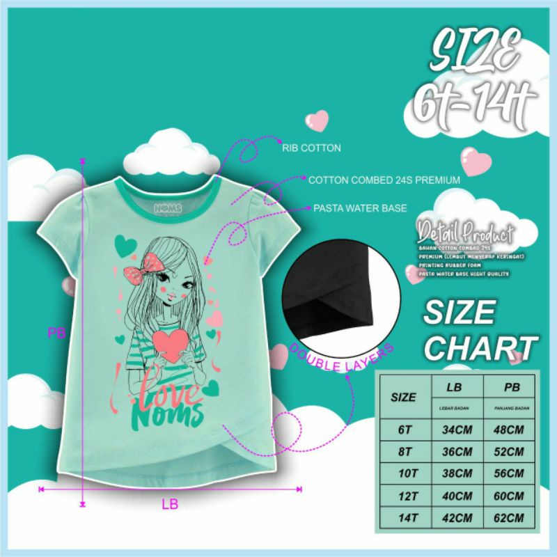 Kaos Anak Junior Hijau Muda Oliver Series Tee