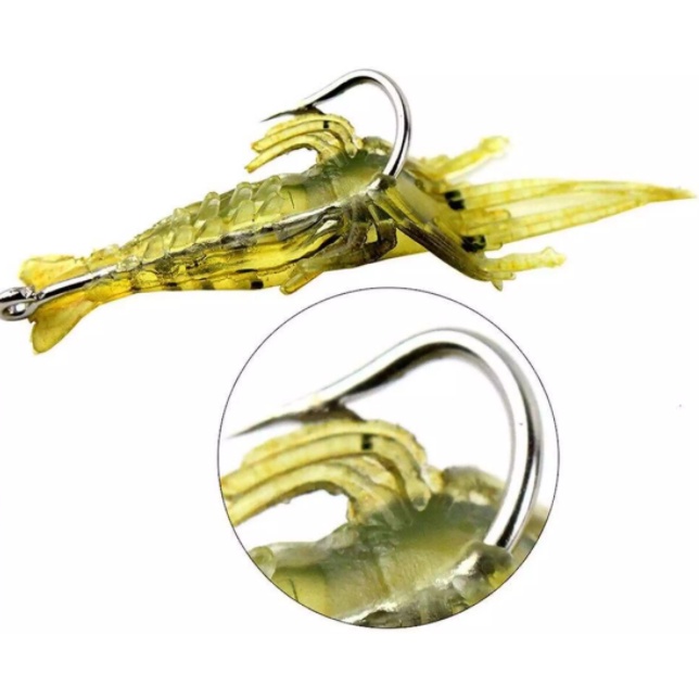 DISKON UMPAN UDANG TIRUAN/Umpan Pancing Udang Tiruan Buatan Palsu 1PC 4.5cm untuk Mancing Ikan Laut 