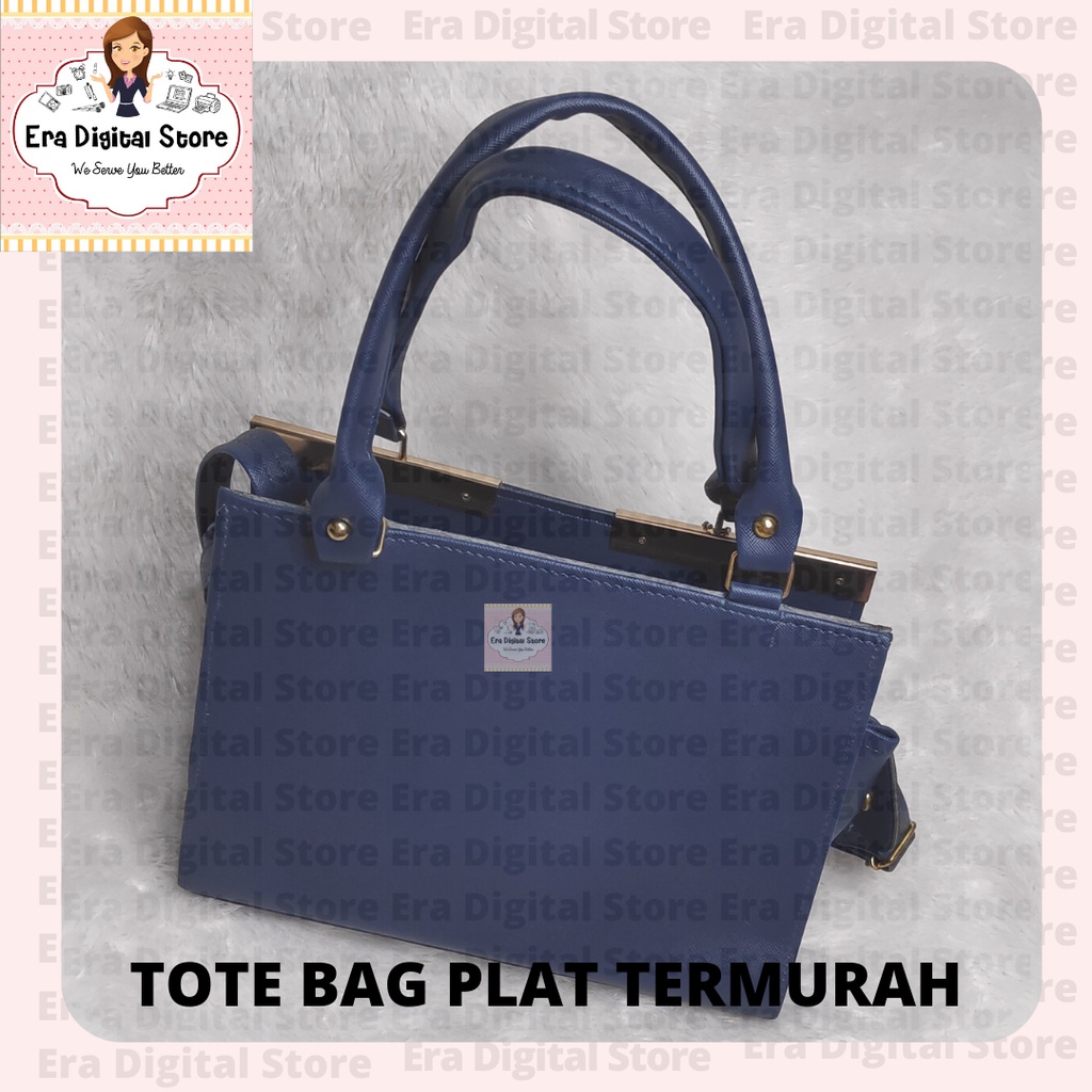Totebag Tas Wanita Biru Dongker Navy Tas Tali