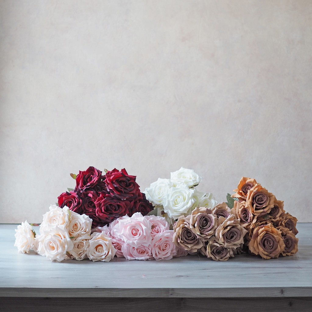 Bunga Artificial Mawar Rose Warna Autumn (B20078) | Shopee Indonesia