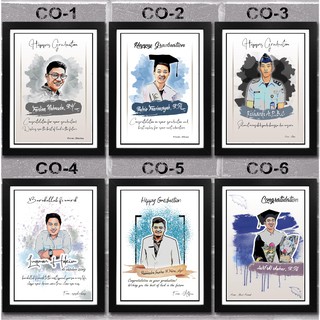  Desain  Foto  KARIKATUR kado  Wisuda  SoftFile Shopee 