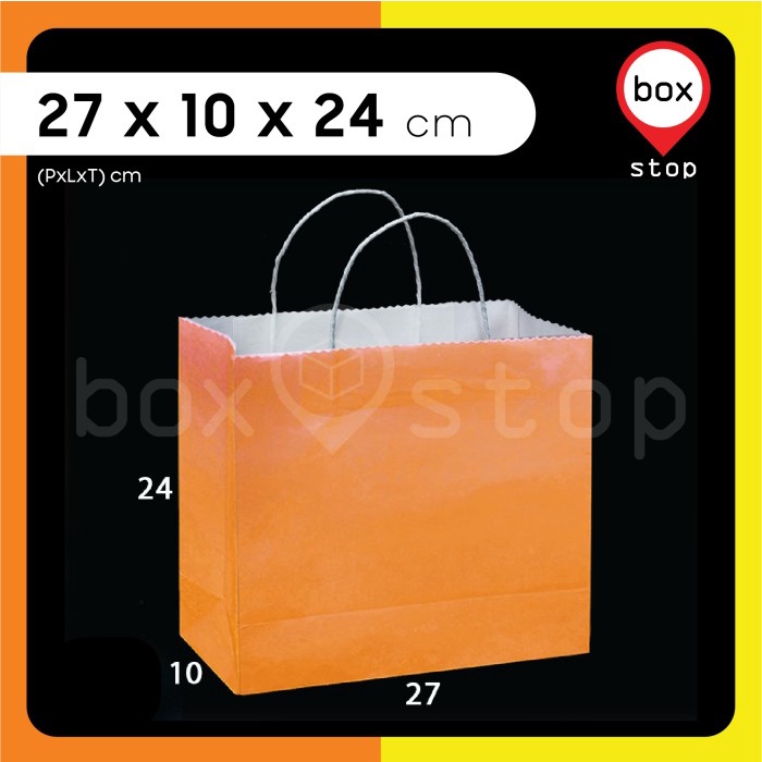 

Paper Bag - Paperbag Polos - PEACH - 27x10x24 cm (20 pcs)