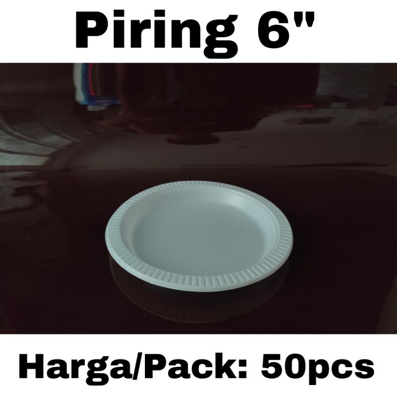 (Isi 50) Piring 6 plastik/ Piring 6 inch/ Piring set/ Piring Plastik Murah/ Piring Plastik Kecil/ Pi