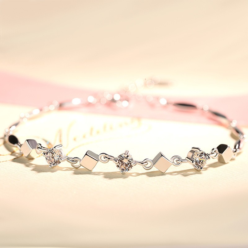 Gelang Perak Asli / Bracelet S925 / Sterling Silver /Wanita Korea Unik bracelet / Charm Gelang pria & Wanita / Gelang Couple / Gelang TitaniumA6-Q