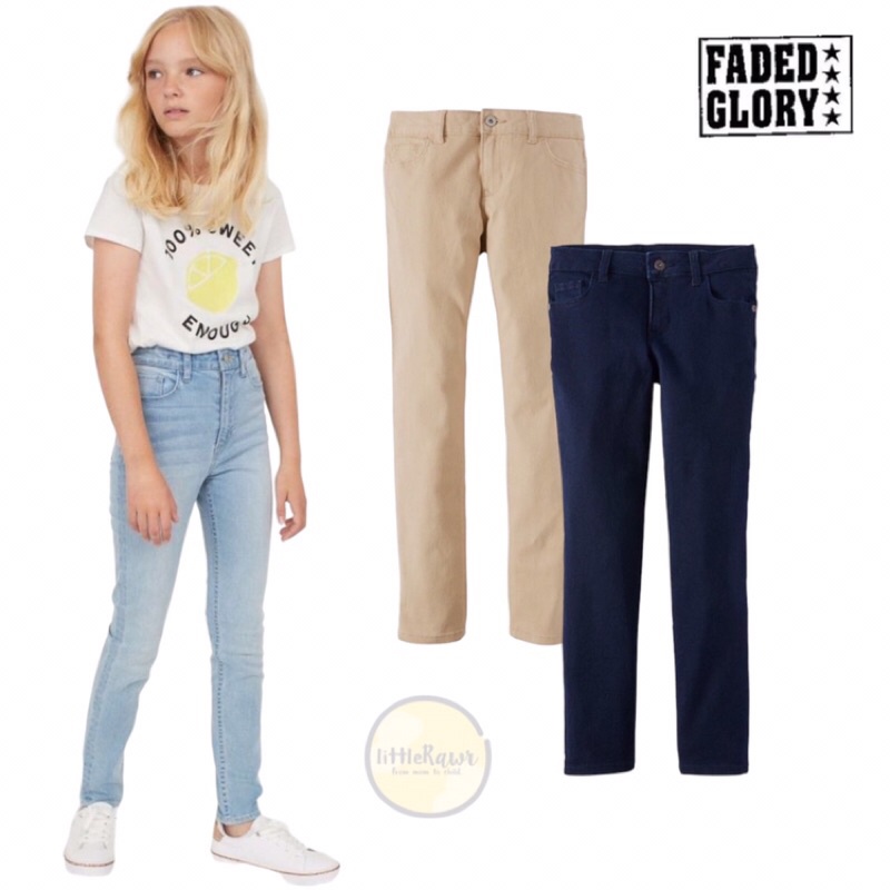 Celana Jeans Anak Perempuan Skinny Faded Glory
