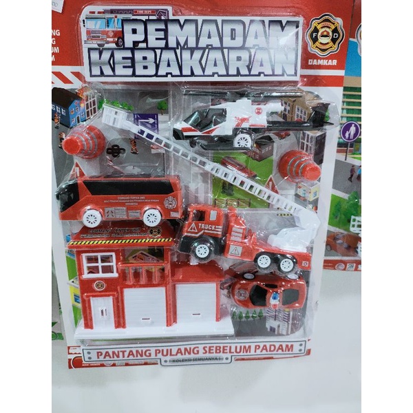 Mainan Mobil Pemadam Kebakaran Mainan Mobil Damkar Set Besar