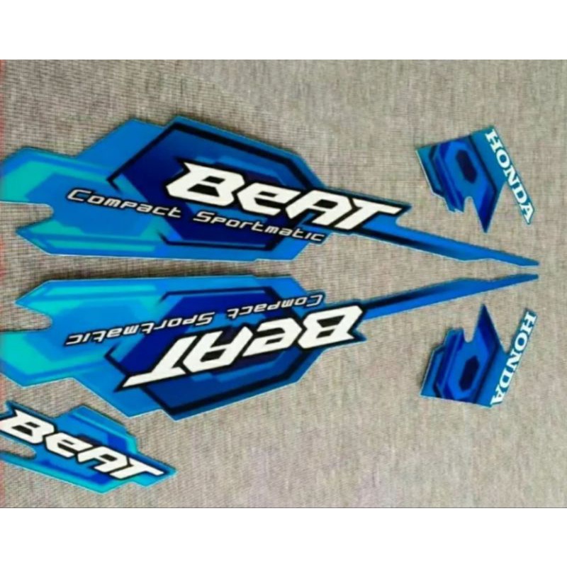 STRIPING STIKER LIS BODI BEAT KARBU 2008 BIRU