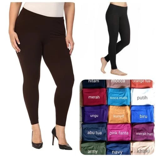 Legging Panjang Spandek High Jumbo BB 60-90Kg Legging Murah BerKualitas Premium Bisa Cod