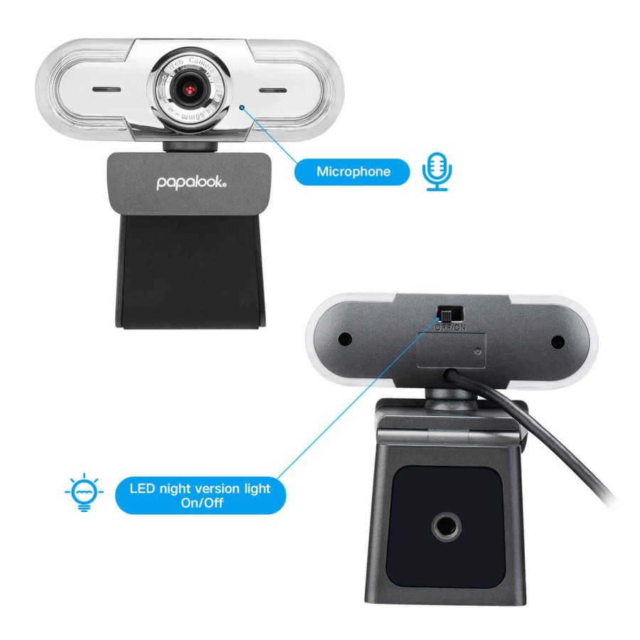 Webcam papalook HD 1080P 30FPS microphone PA452