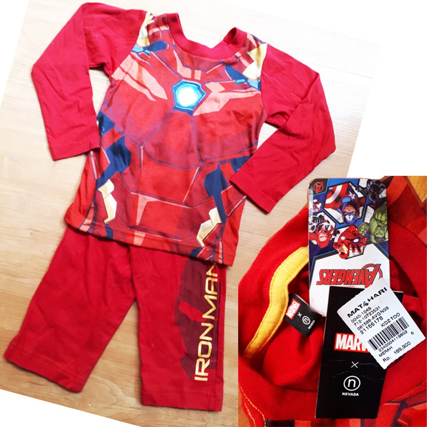 MATAHARI - NEVADA MARVEL SETELAN BAJU TIDUR ANAK LAKI-LAKI WITH TAG