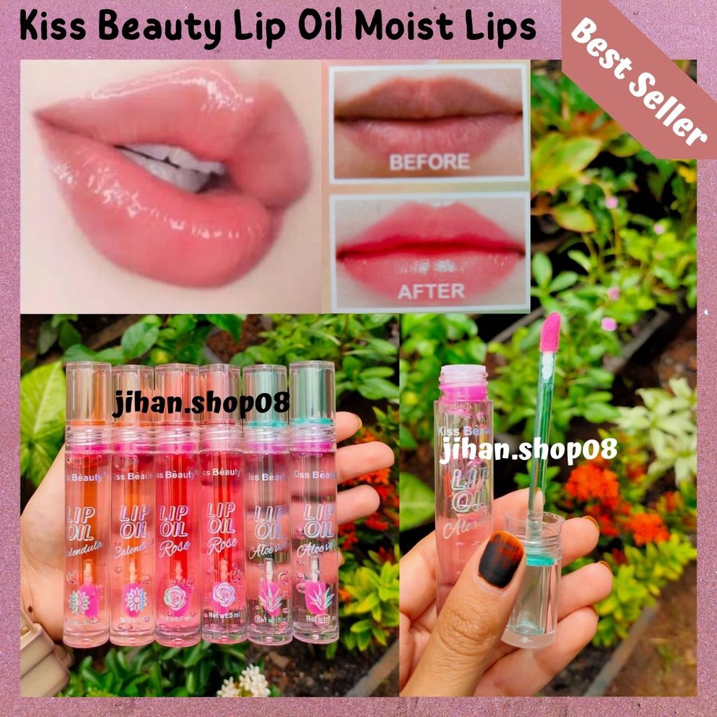 Kiss Beauty Lip Oil Moist Lips - Pelembab bibir - Lip Gloss - Lip Oil Murah jihan.shop08