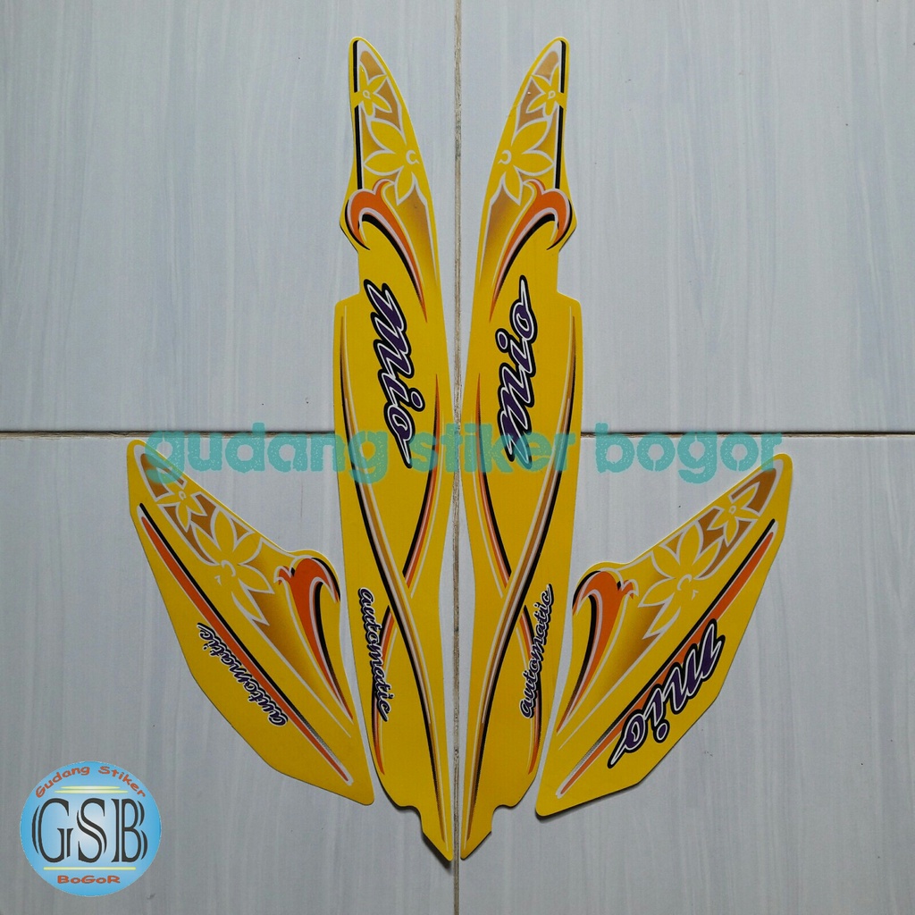 stiker motor yamaha mio sporty 2004 kuning