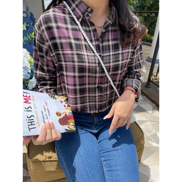 kemeja wanita lengan panjang / Kemeja cewek kekinian / Kemeja hnm wanita / Kemeja hnm / Kemeja Cewek